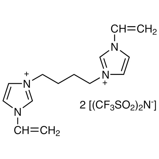 TCI B5421 1312310-16-9 3,3'-(Butane-1,4-diyl)bis(1-vinyl-3-imidazolium) Bis(trifluoromethanesulfonyl)imide