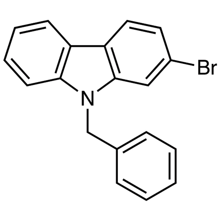 TCI B5460 1401863-51-1 9-Benzyl-2-bromo-9H-carbazole — struktur kimia