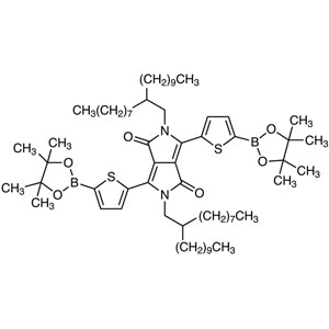 TCI B5486-200MG 1351986-34-9 2,5-Bis(2-octyldodecyl)-3,6-bis[5-(4,4,5,5-tetramethyl-1,3,2-dioxaborolan-2-yl)thiophen-2-yl]pyrrolo[3,4-c]pyrrole-1,4(2H,5H)-dione