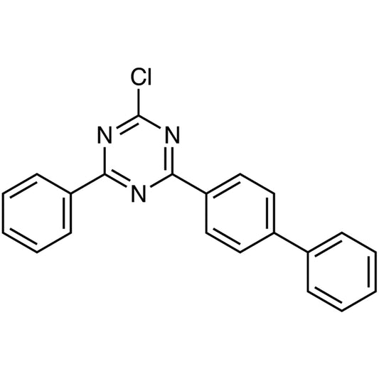 TCI B5792 1472062-94-4 2-([1,1'-Biphenyl]-4-yl)-4-chloro-6-phenyl-1,3,5-triazine — struktur kimia