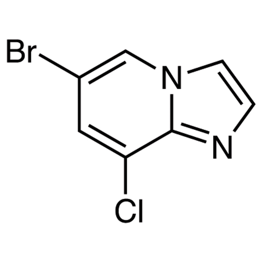 TCI B5848 474708-88-8 6-Bromo-8-chloroimidazo[1,2-a]pyridine — struktur kimia