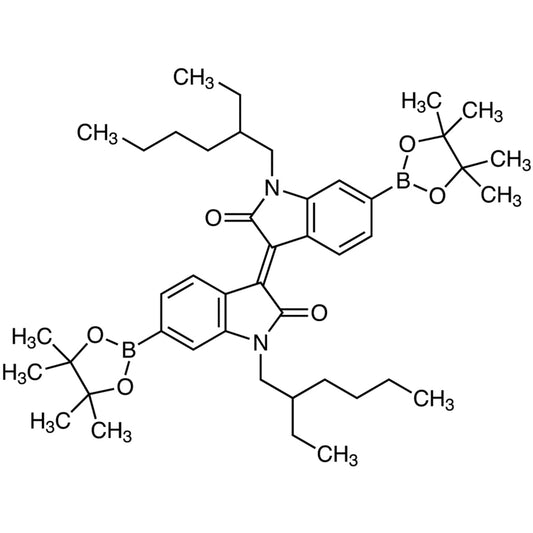 TCI B5993 1821433-54-8 N,N'-Bis(2-ethylhexyl)-6,6'-bis(4,4,5,5-tetramethyl-1,3,2-dioxaborolan-2-yl)isoindigo