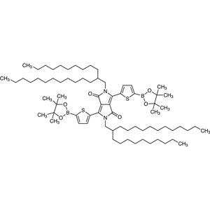 2,5-Bis(2-decyltetradecyl)-3,6-bis[5-(4,4,5,5-tetramethyl-1,3,2-dioxaborolan-2-yl)thiophen-2-yl]pyrrolo[3,4-c]pyrrole-1,4(2H,5H)-dione (CAS 1412448-63-5) - TCI B5996 - AMI Scientific