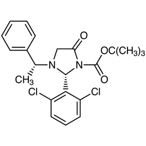 tert-Butyl (R)-2-(2,6-Dichlorophenyl)-5-oxo-3-[(R)-1-phenylethyl]imidazolidine-1-carboxylate (CAS 1004755-00-3) - TCI B6108 - AMI Scientific