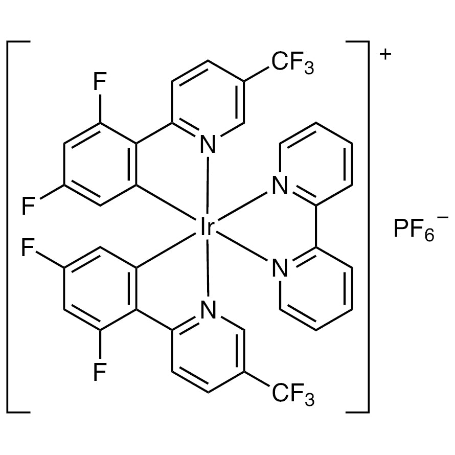 TCI B6161 1092775-62-6 (2,2'-Bipyridine)bis[3,5-difluoro-2-[5-(trifluoromethyl)-2-pyridinyl-kappaN][phenyl-kappaC]iridium(III) Hexafluorophosphate