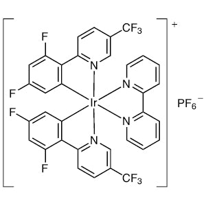 (2,2'-Bipyridine)bis[3,5-difluoro-2-[5-(trifluoromethyl)-2-pyridinyl-kappaN][phenyl-kappaC]iridium(III) Hexafluorophosphate (CAS 1092775-62-6) - TCI B6161 - AMI Scientific