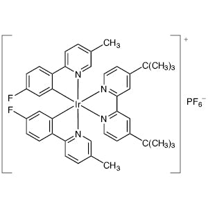 TCI B6258 808142-88-3 (4,4'-Di-tert-butyl-2,2'-bipyridine-kappa~2~N~1~,N~1'~)[bis[5-fluoro-2-(5-methyl-2-pyridinyl-kappaN)phenyl-kappaC~1~]]iridium Heksafluorofosfat