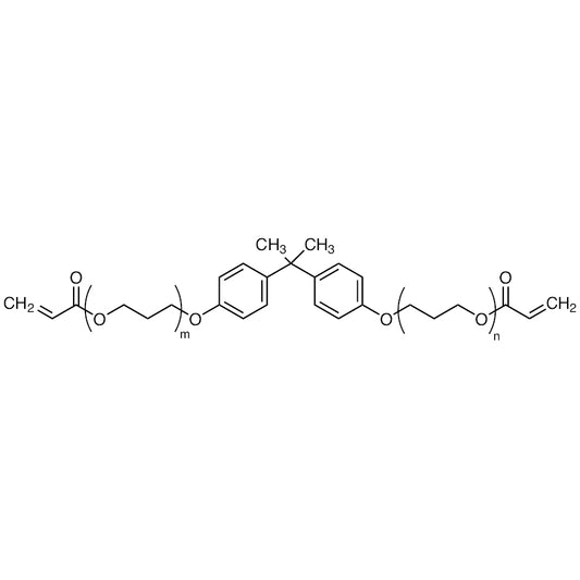 Bisphenol A Polypropylene Glycol Diether Diacrylate (m+n=approx. 3) (stabilized with MEHQ) (CAS 61722-28-9) - TCI B6307 - AMI Scientific