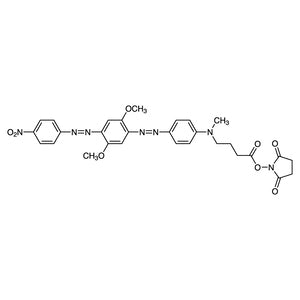 TCI B6539 916753-62-3 2,5-Diokosopirolidin-1-il 4-[[4-[[2,5-Dimetoksi-4-[(4-nitrofenil)diazenil]fenil]diazenil]fenil](metil)amino]butanoat