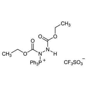 [1,2-Bis(ethoxycarbonyl)hydrazineyl]triphenylphosphonium Trifluoromethanesulfonate (CAS 3075704-21-8) - TCI B7082 - AMI Scientific