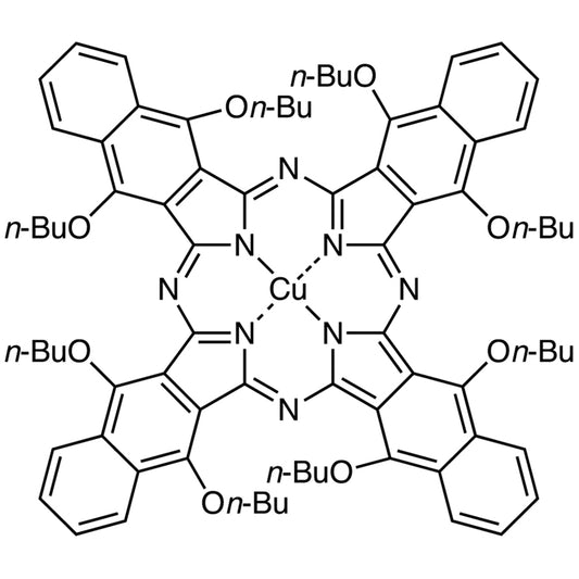 Copper(II) 5,9,14,18,23,27,32,36-Octabutoxy-2,3-naphthalocyanine (CAS 155773-67-4) - TCI C3051 - AMI Scientific