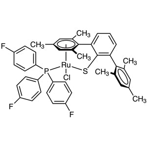 TCI C3328 1420299-84-8 Chloro[(1,2,3,4,5,6-eta)-2,2'',4,4'',6,6''-hexamethyl[1,1':3',1''-terphenyl]-2'-thiolato-kappaS][tris(4-fluorophenyl)phosphine-kappaP]ruthenium(II)