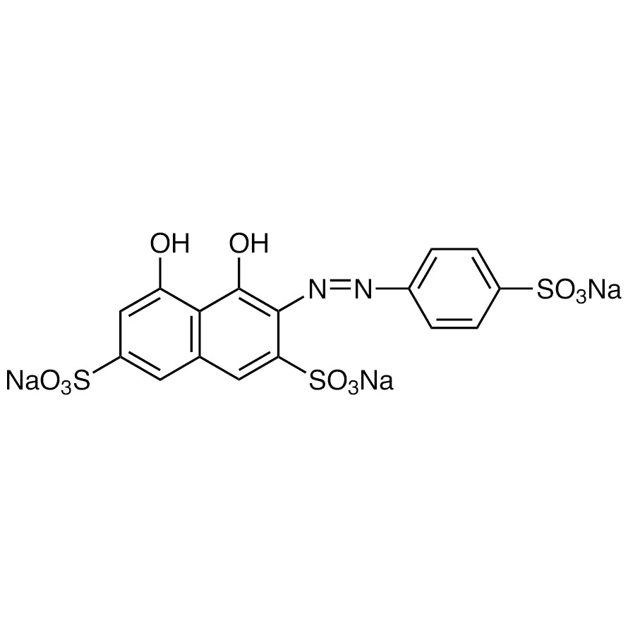 Trisodium 2-(4-Sulfophenylazo)-1,8-dihydroxynaphthalene-3,6-disulfonate (CAS 23647-14-5) - TCI D0604 - AMI Scientific