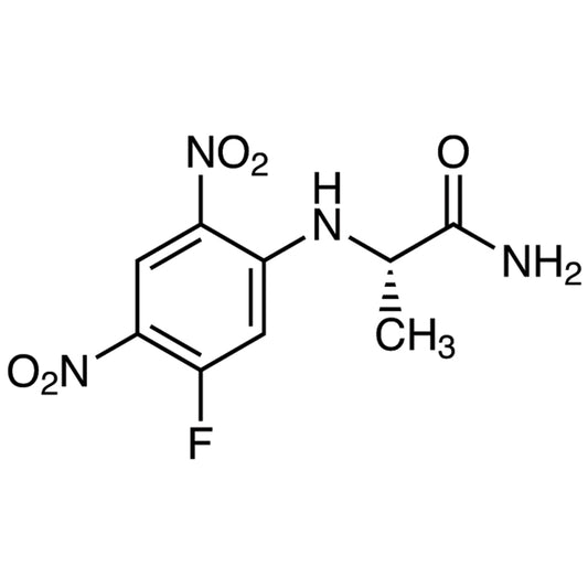 Nalpha-(5-Fluoro-2,4-dinitrophenyl)-L-alaninamide [HPLC Labeling Reagent for e.e. Determination] (CAS 95713-52-3) - TCI D2259 - AMI Scientific
