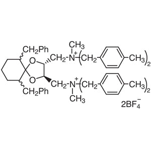 6,10-Dibenzyl-N,N'-dimethyl-N,N,N',N'-tetrakis(4-methylbenzyl)-1,4-dioxaspiro[4.5]decane-(2R,3R)-diylbis(methylammonium) Bis(tetrafluoroborate) [=(R,R)-TaDiAS-2nd] (CAS 2010983-27-2) - TCI D3475 - AMI Scientific
