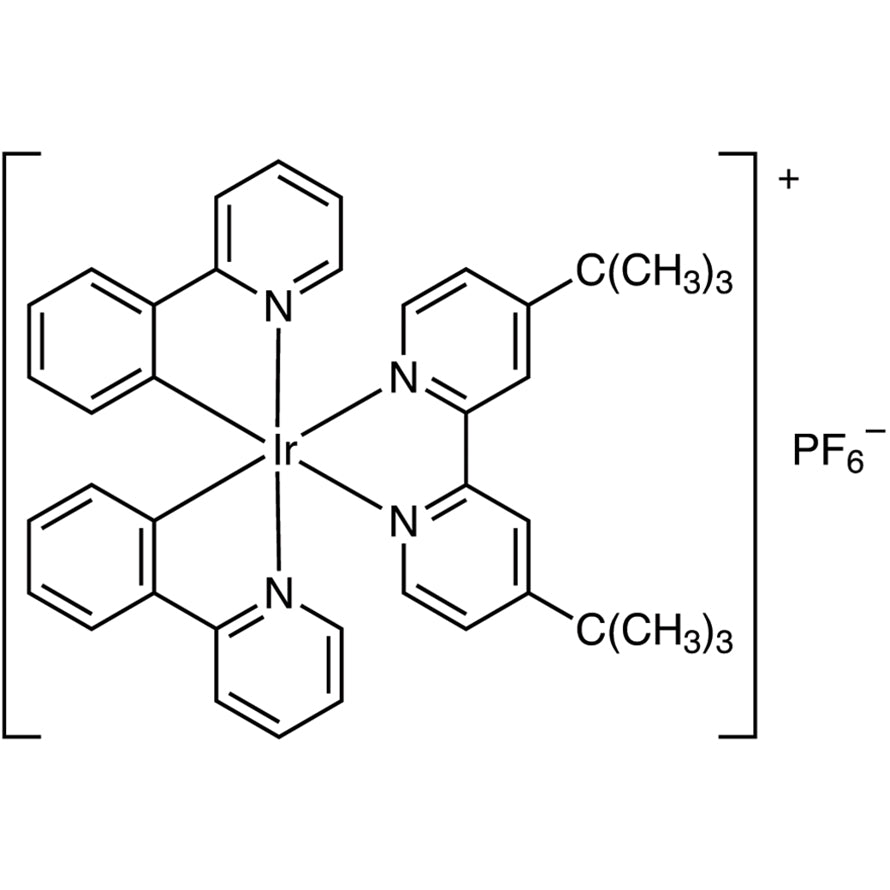 TCI D4887 676525-77-2 (4,4'-Di-tert-butyl-2,2'-bipyridine)bis[(2-pyridinyl)phenyl]iridium(III) Hexafluorophosphate