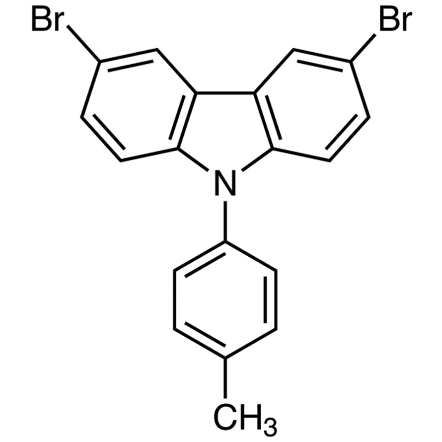 3,6-Dibromo-9-(p-tolyl)-9H-carbazole (CAS 357437-74-2) - TCI D5001 - AMI Scientific