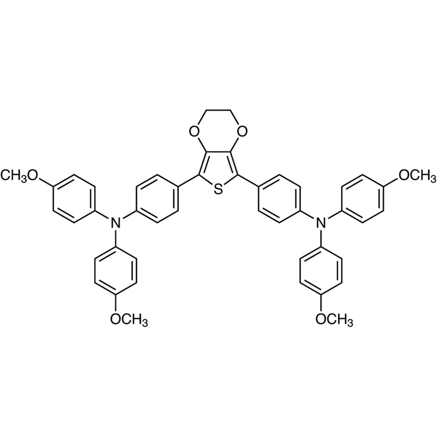 TCI D5155 1622008-73-4 4,4'-(2,3-Dihidrotieno[3,4-b][1,4]dioksina-5,7-diil)bis[N,N-bis(4-metoksifenil)anilina]
