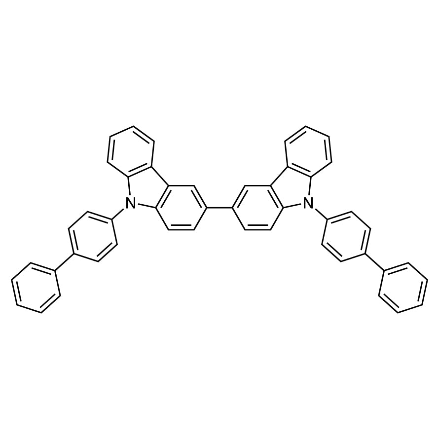 9,9'-Di([1,1'-biphenyl]-4-yl)-9H,9'H-3,3'-bicarbazole (CAS 57102-51-9) - TCI D5303 - AMI Scientific