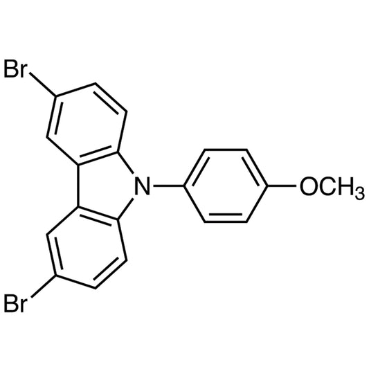 3,6-Dibromo-9-(4-methoxyphenyl)-9H-carbazole (CAS 746651-52-5) - TCI D5340 - AMI Scientific
