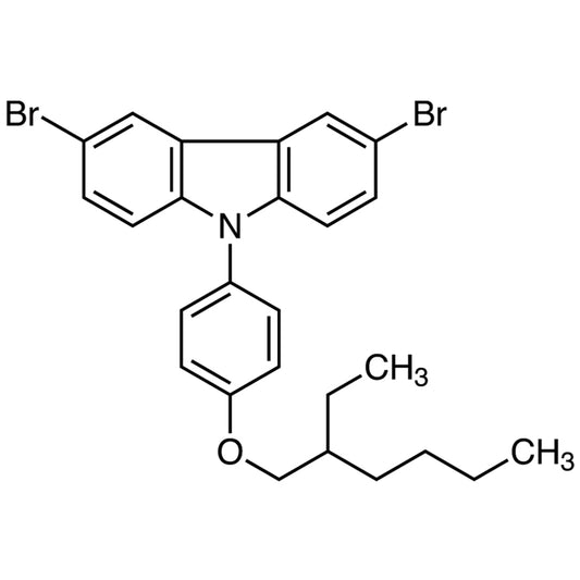 TCI D5342 946491-48-1 3,6-Dibromo-9-[4-(2-ethylhexyloxy)phenyl]-9H-carbazole