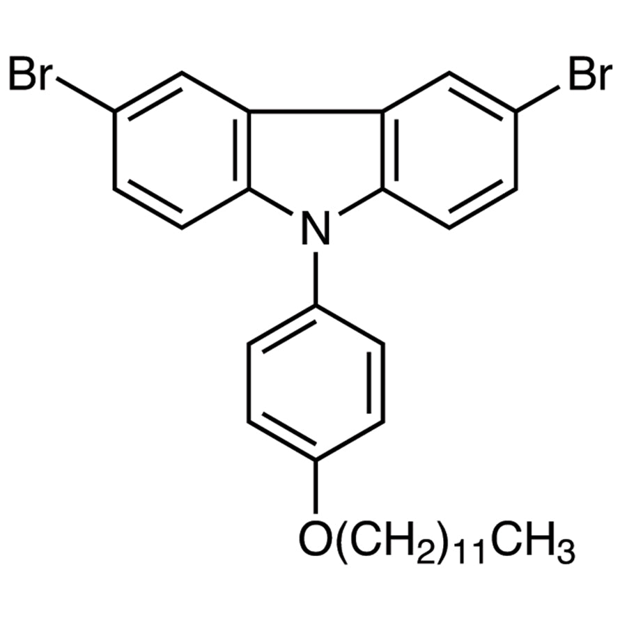 3,6-Dibromo-9-(4-dodecyloxyphenyl)-9H-carbazole (CAS 865163-47-9) - TCI D5343 - AMI Scientific