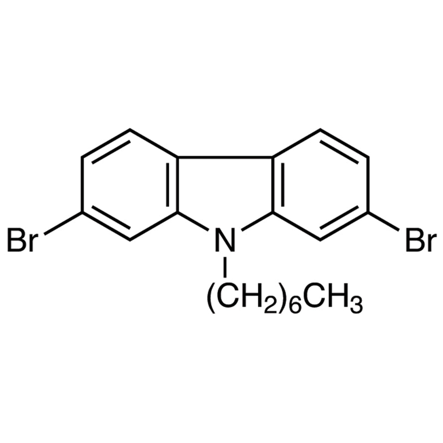 2,7-Dibromo-9-heptyl-9H-carbazole (CAS 1173071-58-3) - TCI D5403 - AMI Scientific