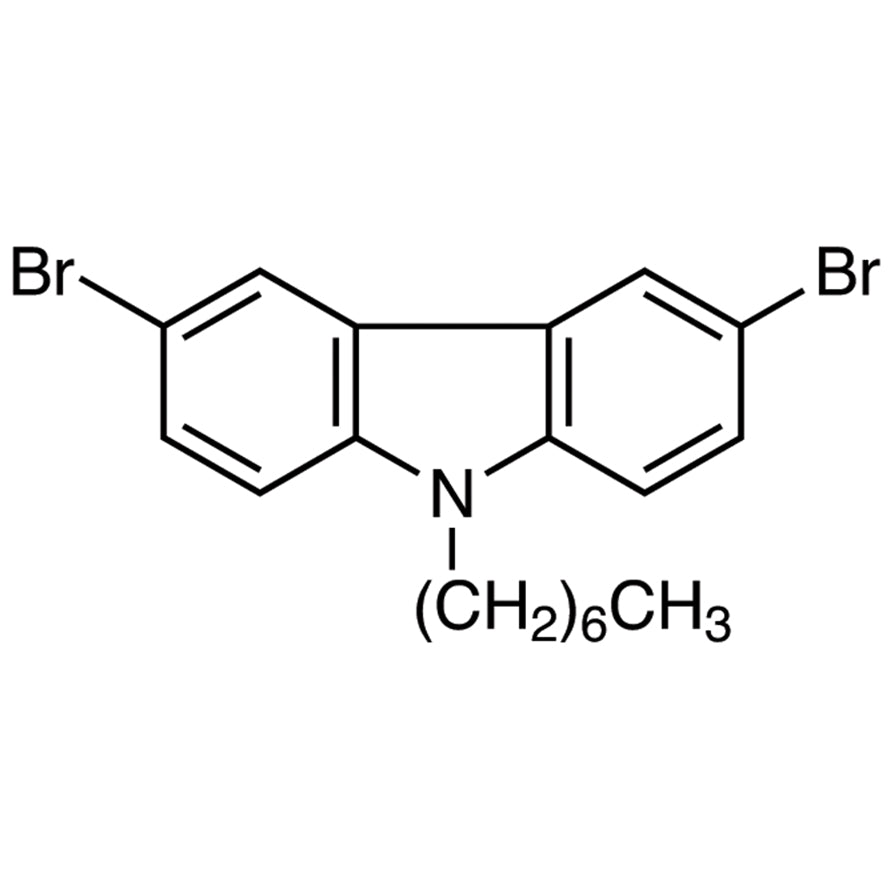 3,6-Dibromo-9-heptyl-9H-carbazole (CAS 1103535-99-4) - TCI D5404 - AMI Scientific