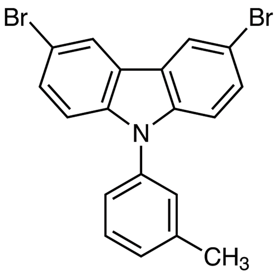 3,6-Dibromo-9-(m-tolyl)-9H-carbazole (CAS 890653-54-0) - TCI D5424 - AMI Scientific