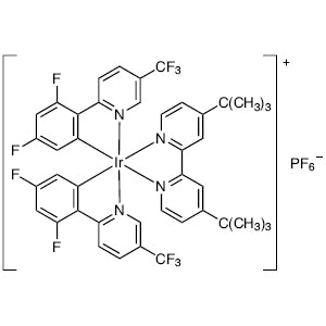 TCI D5817 870987-63-6 (4,4'-Di-tert-butyl-2,2'-bipyridine)bis[3,5-difluoro-2-[5-trifluoromethyl-2-pyridinyl-kappaN)phenyl-kappaC]iridium(III) Hexafluorophosphate