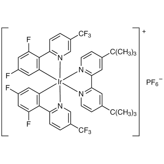 TCI D5817 870987-63-6 (4,4'-Di-tert-butyl-2,2'-bipyridine)bis[3,5-difluoro-2-[5-trifluoromethyl-2-pyridinyl-kappaN)phenyl-kappaC]iridium(III) Hexafluorophosphate