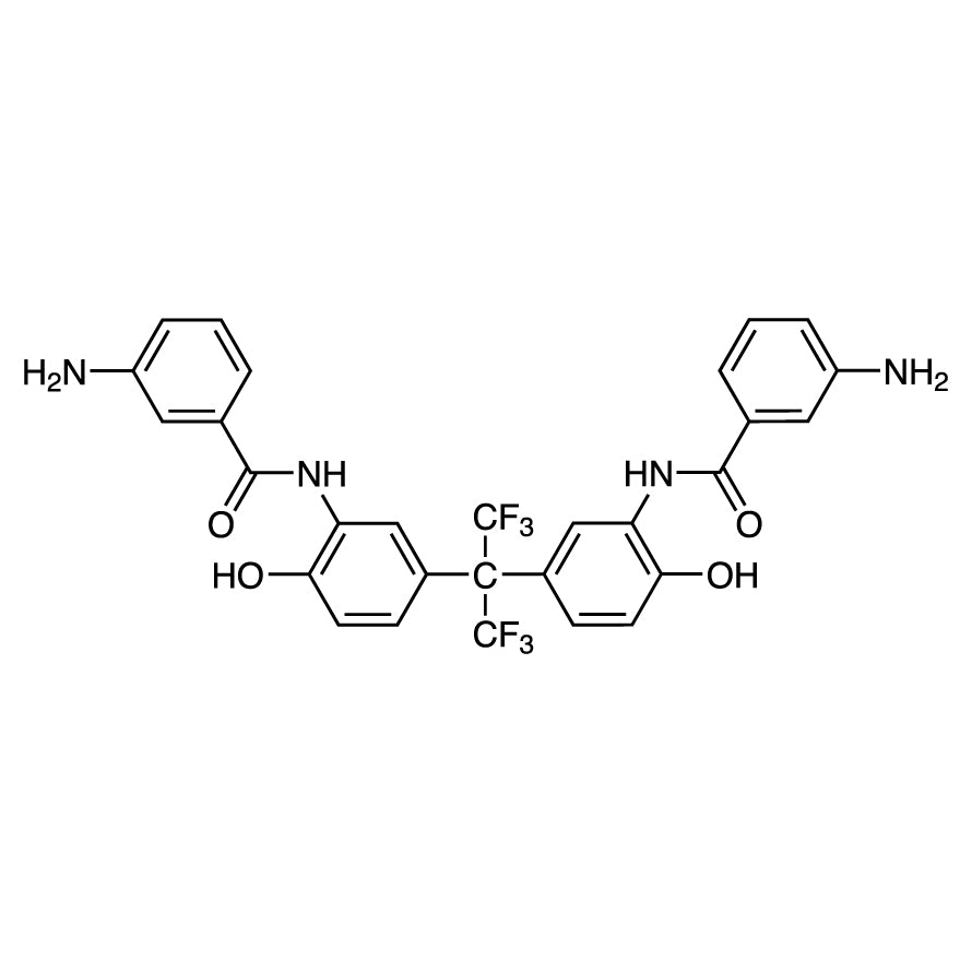 TCI D6008 220426-92-6 2,2-Bis(3-(3-aminobenzoilamino)-4-hidroksifenil)heksafluoropropana
