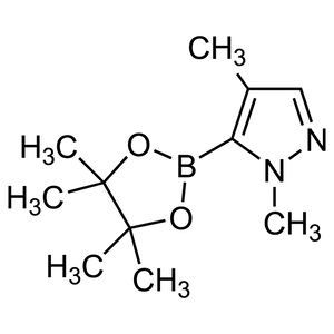 TCI D6559 1047644-76-7 1,4-Dimethyl-5-(4,4,5,5-tetramethyl-1,3,2-dioxaborolan-2-yl)-1H-pyrazole — struktur kimia