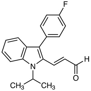 (E)-3-[3-(4-Fluorophenyl)-1-isopropylindol-2-yl]acrolein (CAS 93957-50-7) - TCI F0819 - AMI Scientific