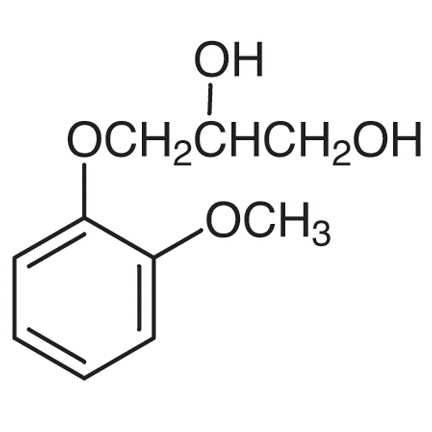 TCI G0159 93-14-1 Guaiacol Glycerol Ether — struktur kimia
