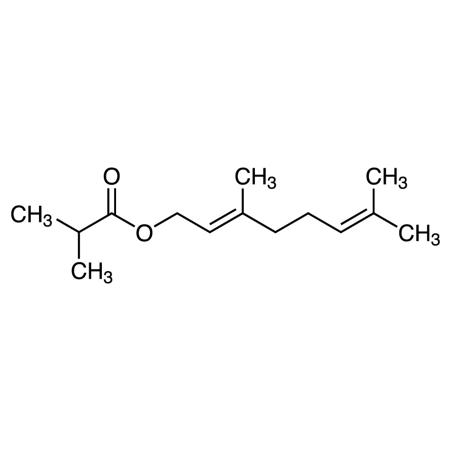 TCI G0621 2345-26-8 (E)-3,7-Dimethylocta-2,6-dien-1-yl Isobutyrate