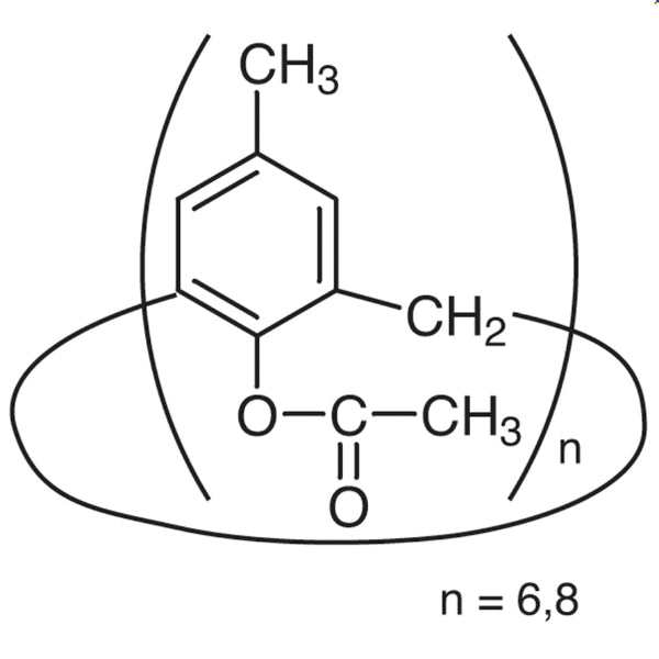 TCI H0889 4-Metil-1-asetoksikaliksarena [campuran [6] dan [8]] (mengandung 5-10% Aseton)
