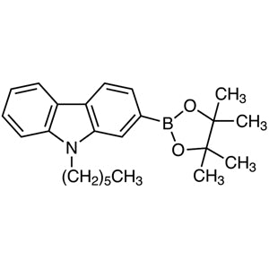 TCI H1647 1339953-35-3 9-Heksil-2-(4,4,5,5-tetrametil-1,3,2-dioksaborolan-2-il)-9H-karbazol