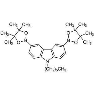 TCI H1649 628336-95-8 9-Hexyl-3,6-bis(4,4,5,5-tetramethyl-1,3,2-dioxaborolan-2-yl)-9H-carbazole