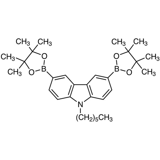 TCI H1649 628336-95-8 9-Hexyl-3,6-bis(4,4,5,5-tetramethyl-1,3,2-dioxaborolan-2-yl)-9H-carbazole