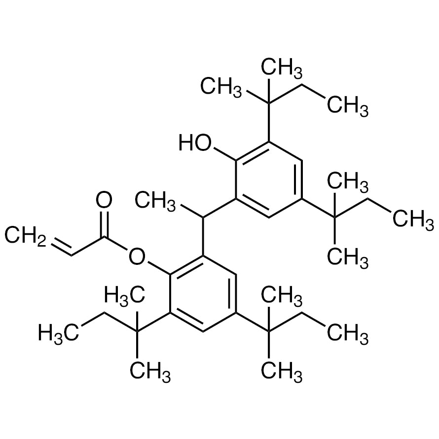 TCI H1781 123968-25-2 2-[1-(2-Hydroxy-3,5-di-tert-pentylphenyl)ethyl]-4,6-di-tert-pentylphenyl Acrylate