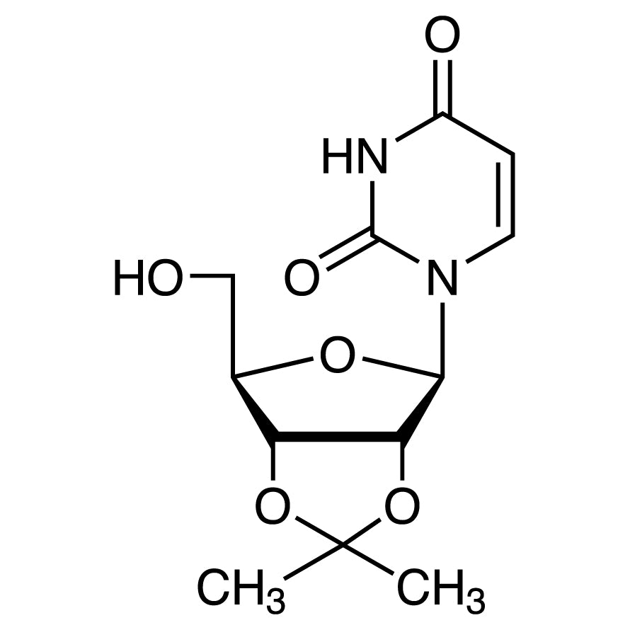 TCI I0705 362-43-6 2',3'-O-Isopropylideneuridine — struktur kimia