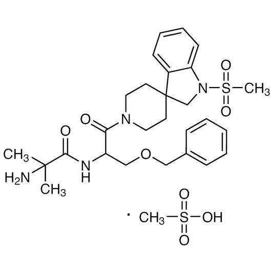 TCI I1134 191487-52-2 2-Amino-N-[3-(benziloksi)-1-[1-(metilsulfonil)spiro[indolina-3,4'-piperidin]-1'-il]-1-oksopropan-2-il]-2-metilpropanamida Metanasulfonat