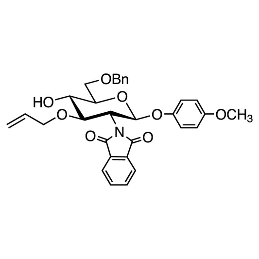 TCI M1604 1820583-64-9 4-Methoxyphenyl 3-O-Allyl-6-O-benzyl-2-deoxy-2-phthalimido-beta-D-glucopyranoside