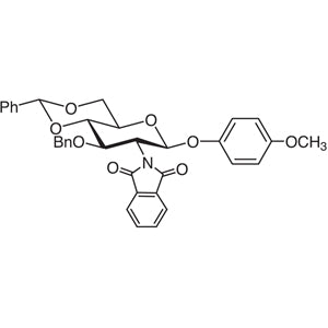 TCI M1609 129575-88-8 4-Metoksifenil 3-O-Benzil-4,6-O-benzilidena-2-deoksi-2-ftalimido-beta-D-glukopiranosida