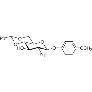 TCI M1637 1430068-18-0 4-Metoksifenil 2-Azido-4,6-O-benzilidena-2-deoksi-beta-D-glukopiranosida