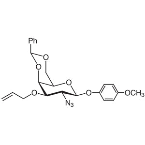 TCI M1643 889453-83-2 4-Methoxyphenyl 3-O-Allyl-2-azido-4,6-O-benzylidene-2-deoxy-beta-D-galactopyranoside