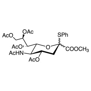 TCI M1706 155155-64-9 Metil 5-Asetamido-4,7,8,9-tetra-O-asetil-3,5-dideoksi-2-S-fenil-2-tio-D-glisero-D-galakto-2-nonulopiranosilonat