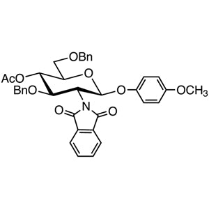 TCI M1834 140615-77-6 4-Metoksifenil 4-O-Asetil-3,6-di-O-benzil-2-deoksi-2-ftalimido-beta-D-glukopiranosida