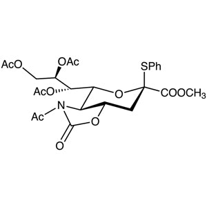 TCI M2319 934591-76-1 Methyl 5-Acetamido-7,8,9-tri-O-acetyl-5-N,4-O-carbonyl-3,5-dideoxy-2-S-phenyl-2-thio-D-glycero-beta-D-galacto-2-nonulopyranosylonate